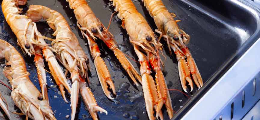 Langoustines à la plancha Langoustines à la plancha